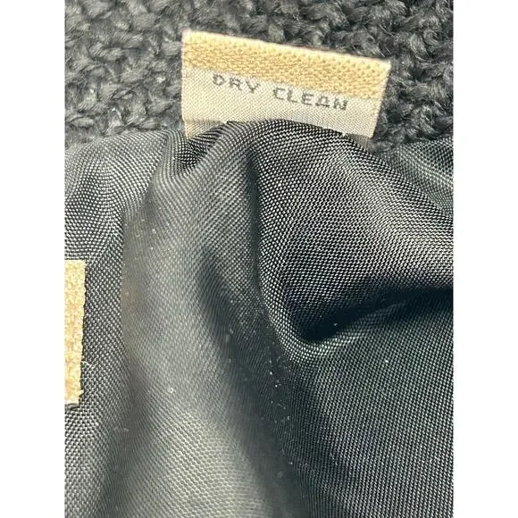 i.e. Blazer Jacket Women Lg Black Textured Lined Office Professional Preppy - Picture 5 of 8